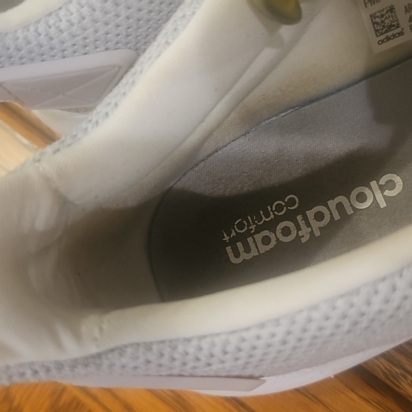 Adidas Womans Light Gray With Lilac Logo Slip-On Shoes - Picture 8 of 8